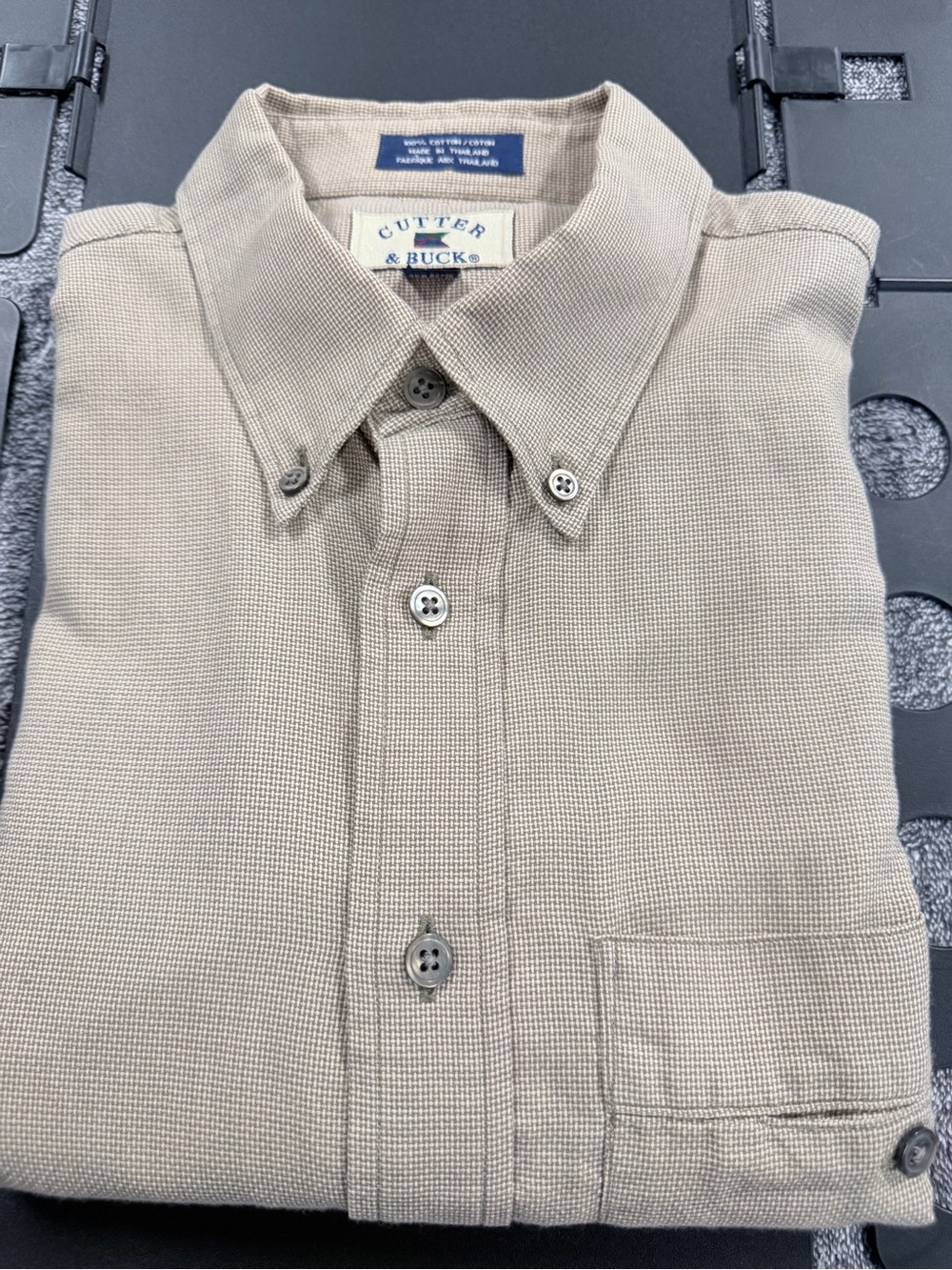 SKU 1329 Cutter & Buck Men's Button-Down Shirt in Taupe